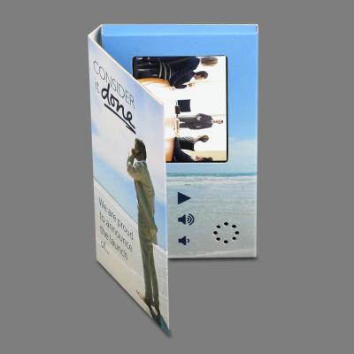 China Customized 7 Inch Digital Video Brochure , Recharge Battery Video Direct Mail for sale