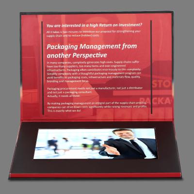 China Advertisement 7 Inch Lcd Video In Print Cards 1024x600 Resolution CE Approved for sale