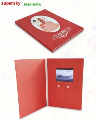 China Promotional Digital Greeting Cards & Video Wedding Invitation Booklets With Touch Screen for sale