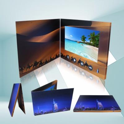 China Foil Stamping High Resolution 4.3 Inch HD TFT digital video brochure,video direct mail,playing music and video for sale