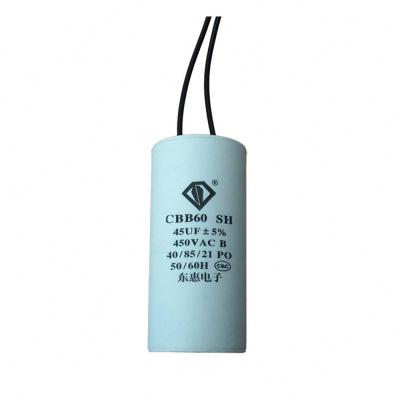 China Universal AC motor running capacitors cbb60 cbb60 50/60hz 40/85/21 capacitor water pump capacitor for sale