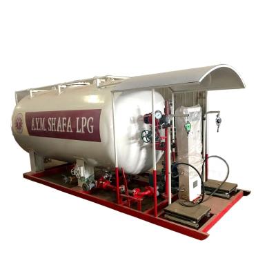 China 10 m3 capacity bulk lpg propane storage tank 5 tons lpg skid tank price zu verkaufen