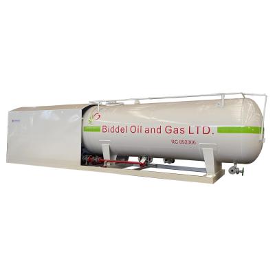 Cina LPG skid tank 5MT 10,000liters lpg gas propane tanker skid station price in vendita