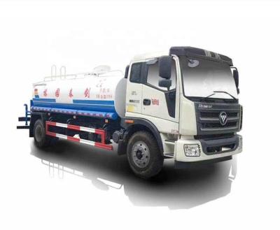 China FOTON 4X2 stainless steel carbon steel 12000 liter water truck 10 m3 water tank truck for sale for sale