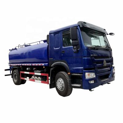 China HOWO 4x2 290HP RHD 15 tons water tank lorry 15000L 266hp, 290hp Te koop