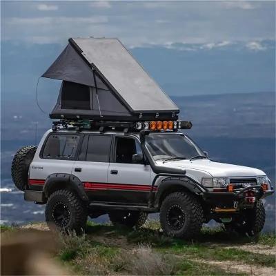 China Straight Tying Type Outdoor Foldable 4x4 Motorhome Waterproof Hard Top Roof Tent Outdoor Camping Take Up Roof Tent for sale