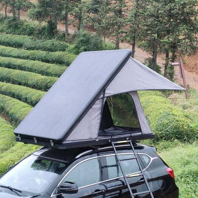 China Extended Type New Automatic Hydraulic Thin Waterproof Camping Top Tent Clamshell Aluminum Top Roof Top Tent for sale