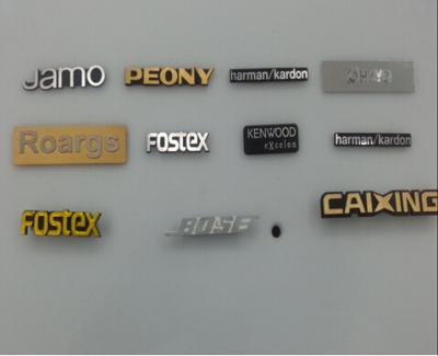 China Decorative Stamping Customized Name Plates Metal Sticker Logo for sale