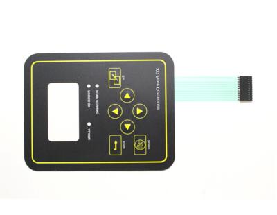 China Self Adhesive Poly / Metal Dome Flexible Membrane Switch With LCD Window for sale