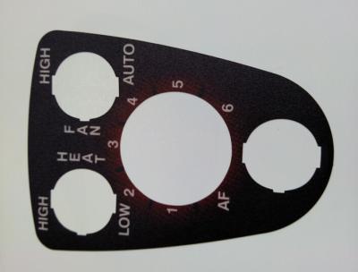 China Flat Graphic Membrane Switch Overlay , PET or PC Membrane Sticker for sale