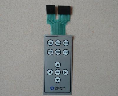 China Light Weight Small Dustproof Push Button Membrane Switch With Two Connector for sale