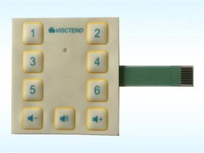 China 3M Adhesive Embossed Metal Dome Membrane Switch With LED Window for sale