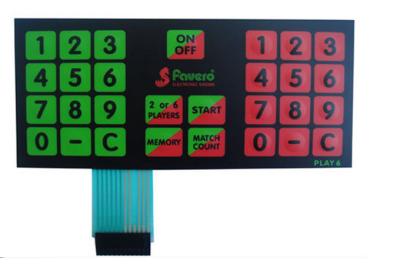 China Anti Corrosion Multiple Dome Custom Membrane Keypad For TV Remote Control for sale