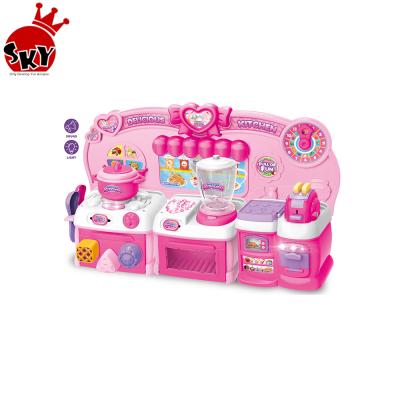 China Eco-friendly Material Pretend Play Kitchen Set Toys For Kids #Multifunctional Kitchen Set For Baby 2019 Big Kitchen Set Toy With 7P for sale