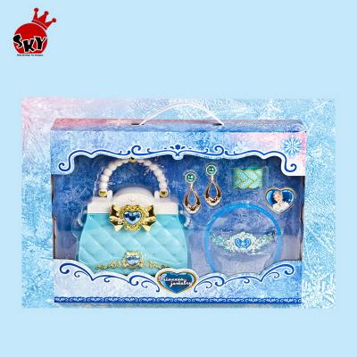 China Fashion Girls Beauty Playset Toys Princess Handbag Earrings Bracelet with Plastic Princess Crown 90.50*42.00*60.50cm for sale