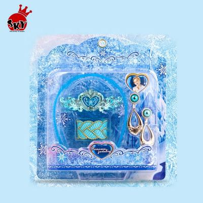 China Fashion Girls Beauty Set Set Plastic Princess Crown Toy Earrings and Bracelet 77.00*24.50*93.00cm for sale