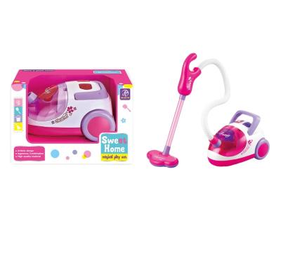 China Hot Sale Plastic Kids Pretend To Play Electric Vacuum Cleaner Tools Cleaning Toy for sale