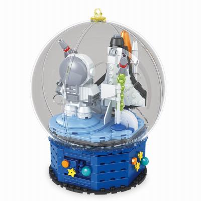 China Building Toy Spaceman speaker music box kids moc building blocks connect movable kids blocks plastic construction for sale