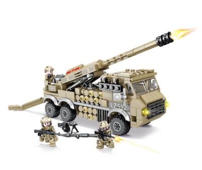 China DIY TOY Children's Military Rocket Truck Building Blocks Toys for sale