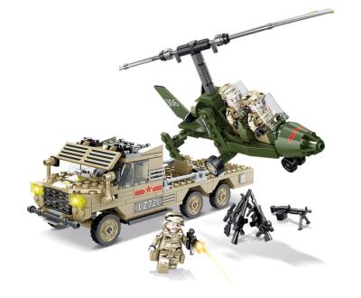 China DIY TOY Educational building block the helicopter military children's toy for sale