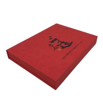 China Wholesale Recyclable Bespoke Luxury Matte Red Rigid Cardboard Flap Lid Perfume Magnetic Closure Paper Gift Box for sale