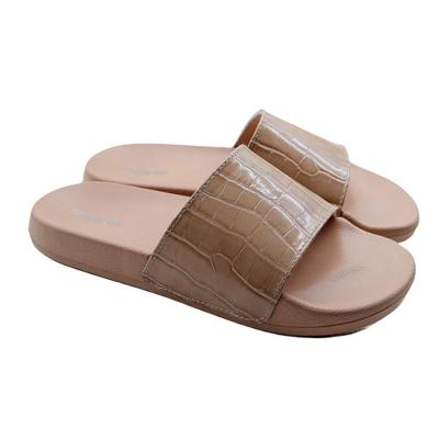 China Fashion trend woman's beach sandals, made with pattern PU and EVA Sole, customized design are accepted for sale