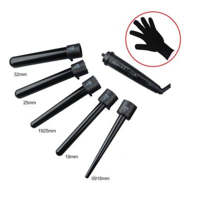 China 5 In 1 Curling Wands Professional Interchangeable Ceramic Barrel Hair Irons PTC Electric Hair Waving Style Factory Hair Curlers for sale