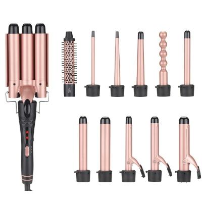 China For Home Custom Professional Multi Function Private Label Hair Curler Wholesale Use 12 Roller In 1 Curling Iron Wand Set for sale