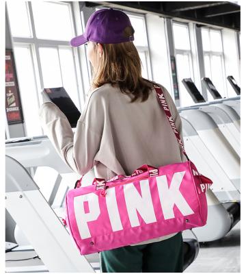 China Spendanight Fashion Women Sports Duffel Bag Gym Travel Duffel Bag Hot Pink Fashion Large Capacity Fitness Travel Waterproof Bags for sale