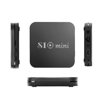 China Latest 4K HD Android TV Box Quad Core S10 Mini 4K TV Box Voice Control Function Android TV Box 2GB 16GB Amlogic S905W Android 9.0 TV Box for sale