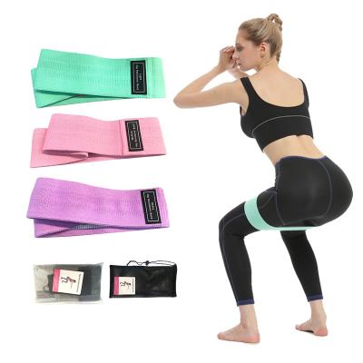 China Durable Custom Logo Printed Yoga Gym Exercise Fitness For Legs Hip Circle Resistance Fabric Shaper Exercise Resistance Bands for sale