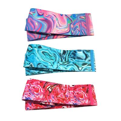 China Durable High Density Resistance Band Women Hip Loop Band Printing Resistance Band Fabric Belt Fabric Hip Stretch Bands for sale