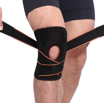 China Sports Knee Cap Knee Protector Elastic Adjustable Basketball Outdoor Sports Bandage Black In-stock Knee Pads Wrapping Outdoor Sports Knee Pad for sale