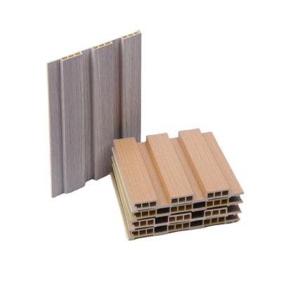 China Modern Interior Decoration Waterproof And Fireproof Wood Plastic Composite Wall Panel Cinnamon WPC Wall Panel for sale