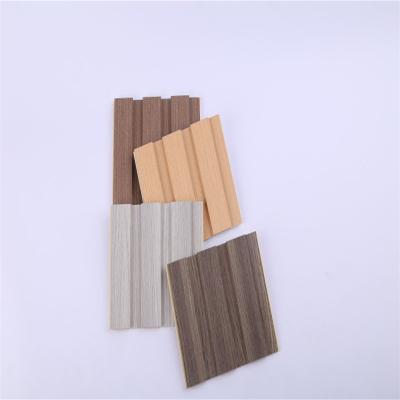 China Factory modern panel decorative wood fluted slats grid wpc interior wall panel for sale