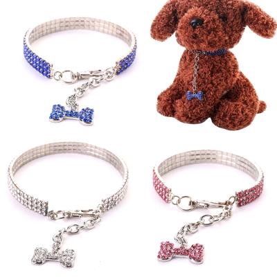 China Hot Selling Personalized Pet Collar Dog Chain Crystal Cat Dog Collar Rhinestone Pet Pet Accessories for sale