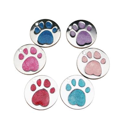 China New Personalized Dog Tag Pet ID Tag Footprint Design Metal Pet ID Card Pet Accessories for sale