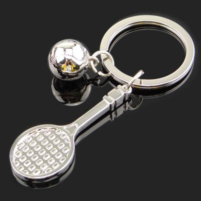 China 2021 Mini Metal Sports Car Key Pendant Key Chain Tennis Racket Creative Baseball Key Chain for sale