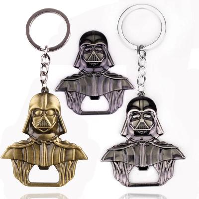 China Popular Jewelry Hawk Darth Vader Metal Alloy Beer Beverage Bottle Opener Key Chain for sale