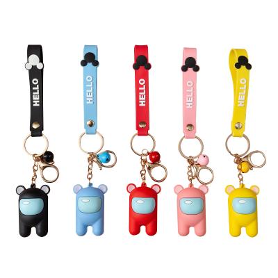 China Toy New Creative Cartoon Keychain PVC Doll Space Slaughter Game Charm Backpack Key Pendant for sale