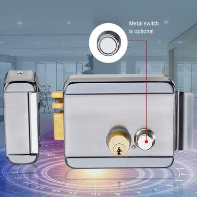 China Other Safety 12V High Security Stainless Steel Magnetic Electronic Gate Metal Electric Gate Rim Lock for sale