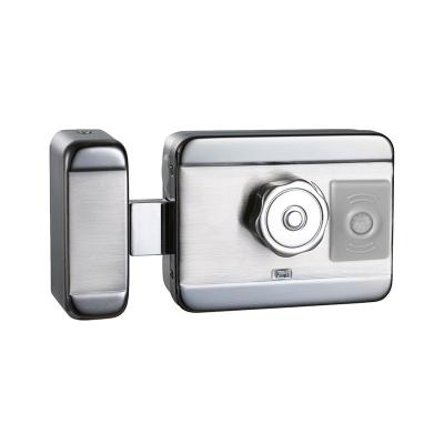 China Can use to access control hot sale stainless steel infrared operation swipe smart card electric motor locks with card reader for sale