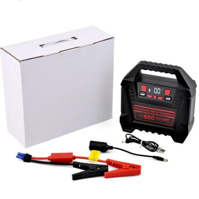 China Portable Emergency Light HF-888 Dual Cylinder Air-Compressor Premium Car Heavy Jump Starter With Air Compressor for sale