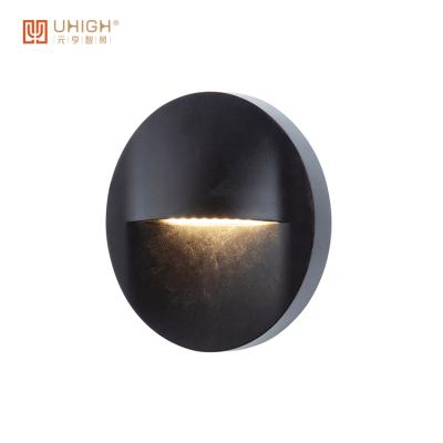 China UH103147 Hotel Aluminum And PC 3W SMD Round Stair Lighting Cheap Price Led Outside Wall Light for sale