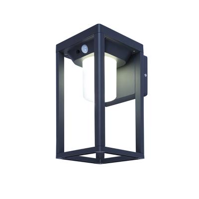 China Yard Garden IP44 Waterproof Three Switch Mode Floor Wall Lawn Solar Sensor LED Outdoor Wall Light for sale