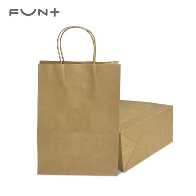 China Disposable Brown Custom Printing Kraft Paper Shopping Bag for sale