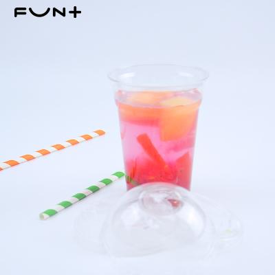 China 18oz/500ml-90 Disposable Eco-Friendly Clear Pet Plastic Chinese Products U Shape Boba Bubble Milk Tea Cups for sale