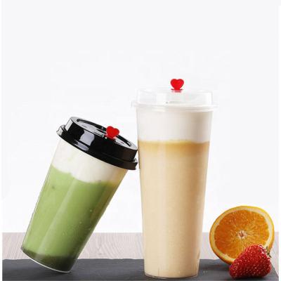 China Factory Price 700ml 500ml Injection Milk Tea Cup Bubble Single Wall Plastic PP Boba Tea Cups for sale