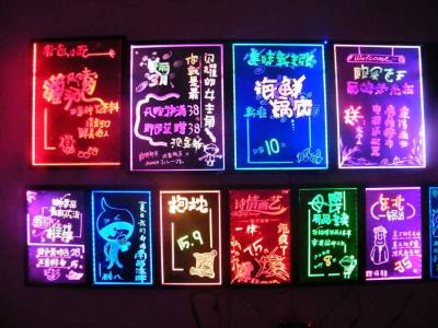 China Ultra thin Full color advertising flashing LED Writing Board signs for sale