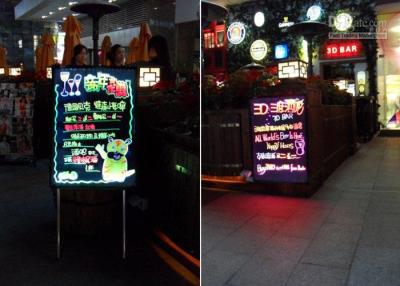 China RGB change magic sparkle LED Writing Boards outdoor / indoor 7 color led signs for sale